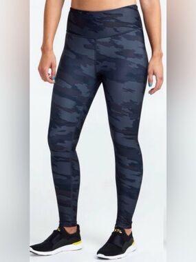 Soul by SoulCycle Double Knit Grey Camo Seamless High Rise Leggings Small